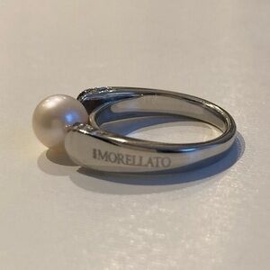 MORELLATO, Stainless Steal, Silver, Pearl, Zircon, Ring, 8-8.5